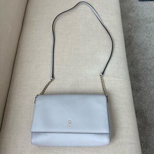 Kate Spade Silver leather crossbody